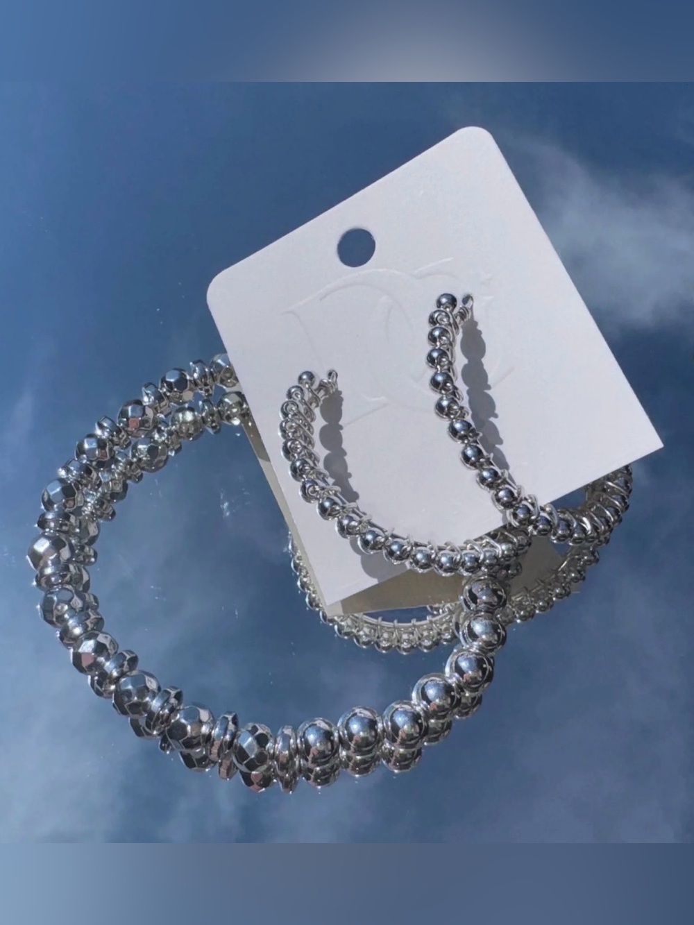 Bubbly Silver Hematite Set